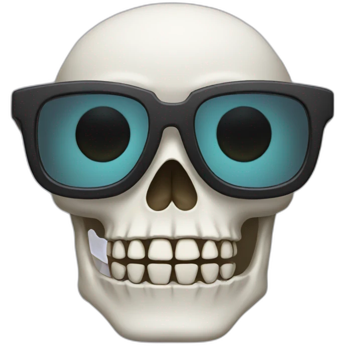 Skeleton glasses emoji