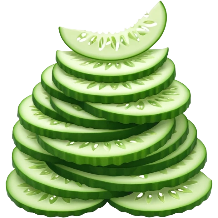 a big pile of grated green slices of vegetable emoji