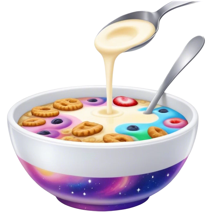 Cereal Bowl with galaxy inside emoji
