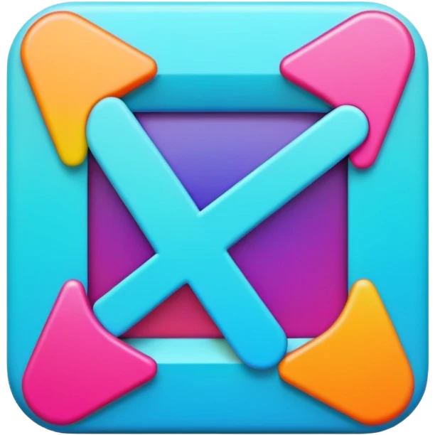 futuristic and techy icon inspired by letters CXPO, vibrant colors, no text emoji