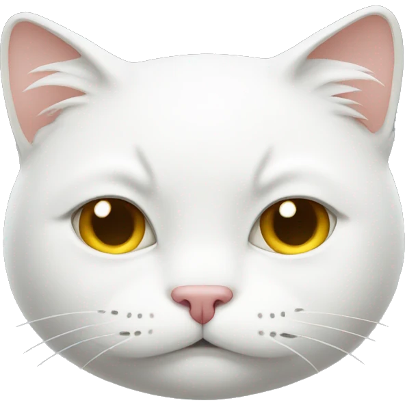 Sleepy white cat emoji