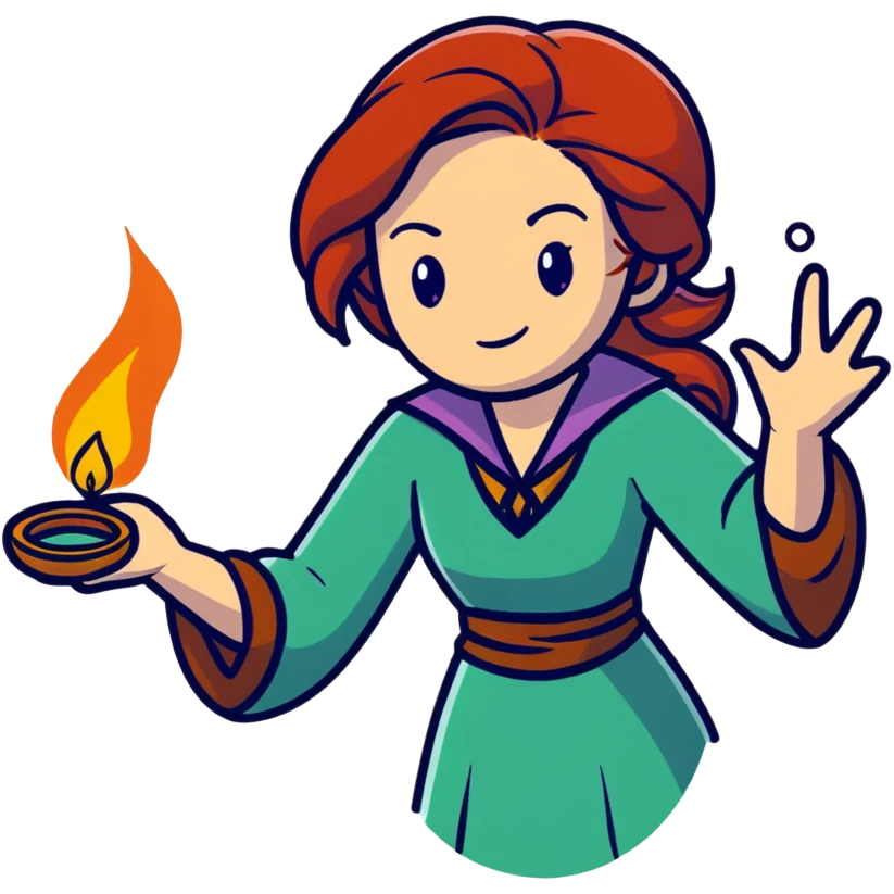 Triss Merigold casting magic spell emoji