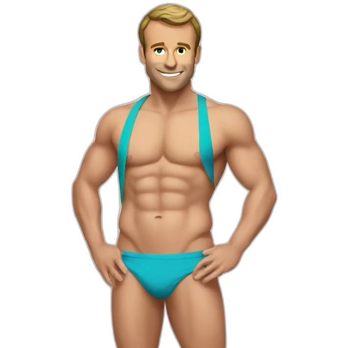 macron in a bikini emoji