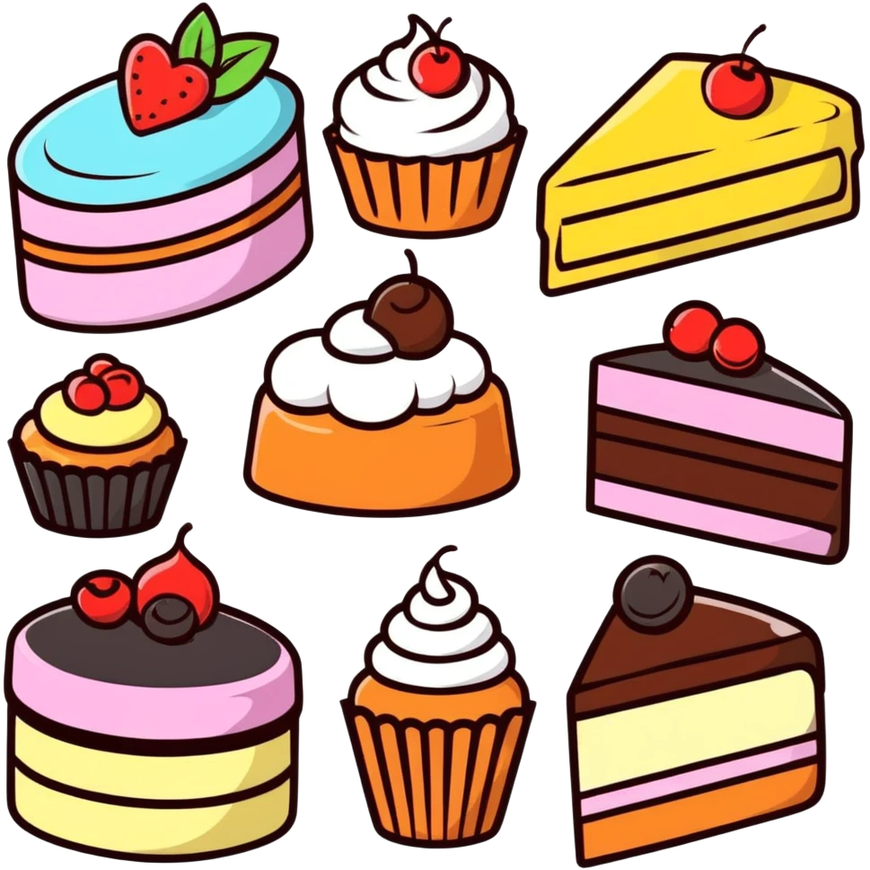 Yummy cakes emoji