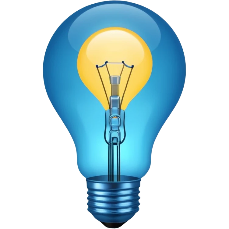 light bulb with small network nodes around emoji