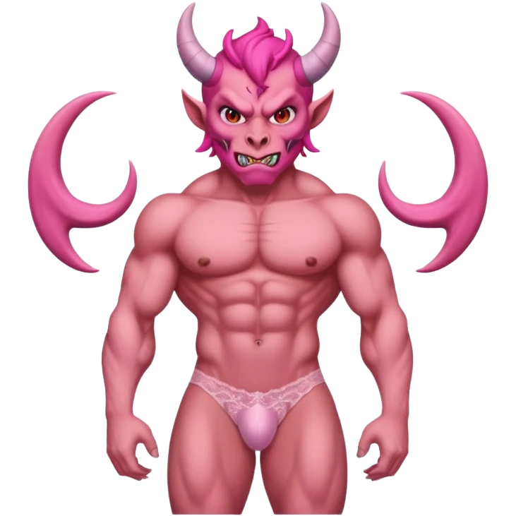 pink demon stripper with penis  emoji