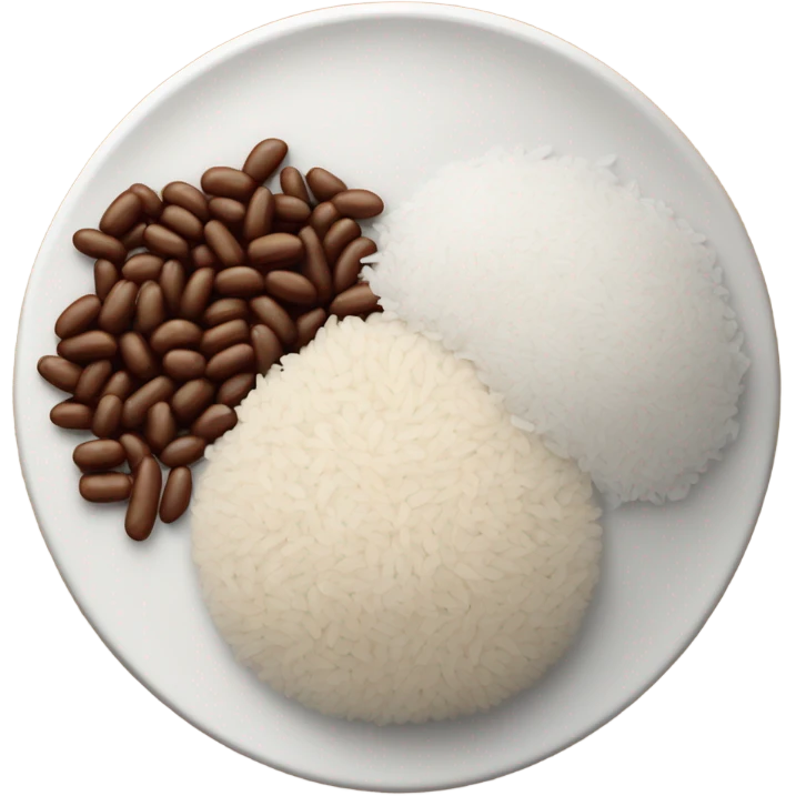 beans and rice on a plate  emoji