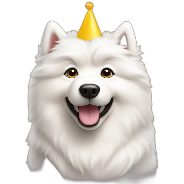 Samoyed dog birthday emoji