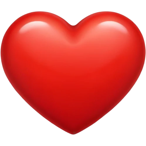 classic red heart emoji