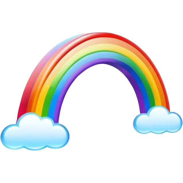 sparkling rainbow jumping emoji