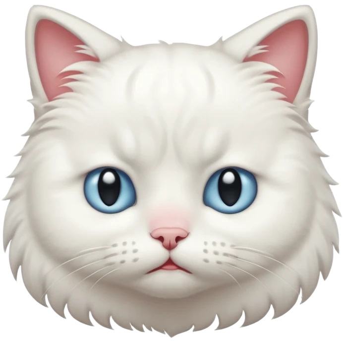 crying white cat emoji