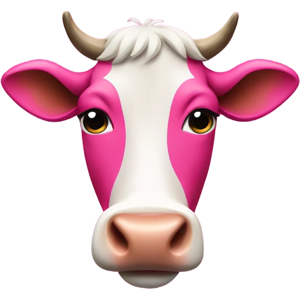 Pink cow emoji