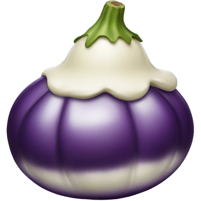 Eggplant covered in cream emoji
