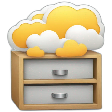 Cloud storage emoji