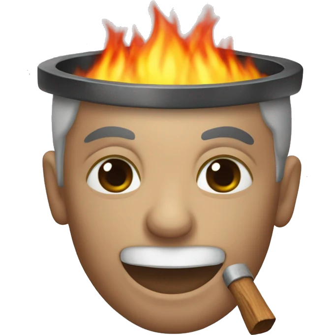 Um balança com chamas de fogo no topo emoji