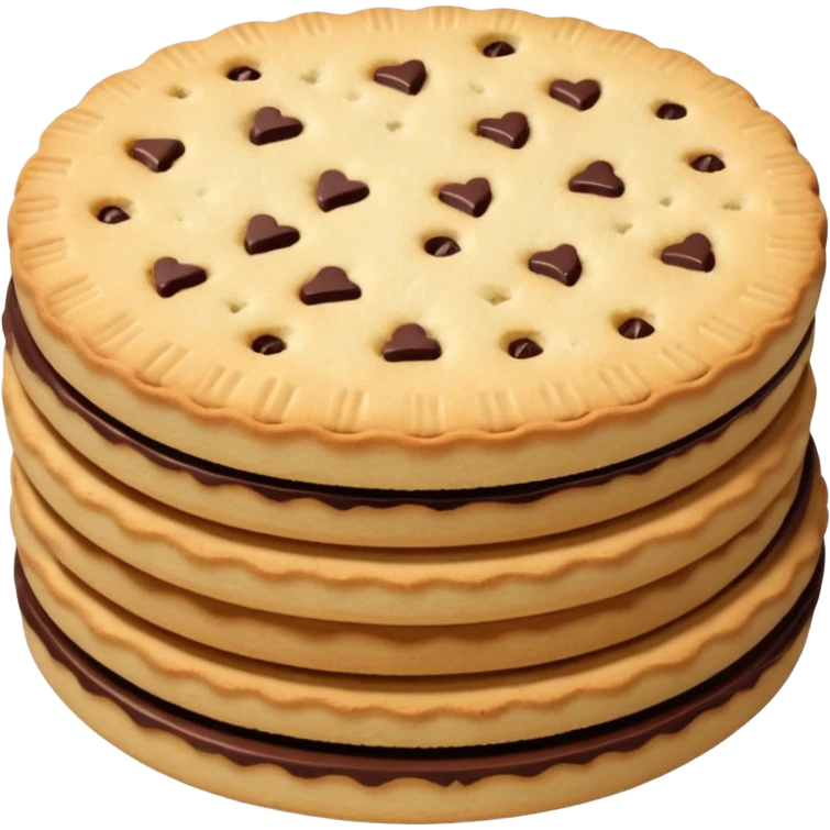 A plate of shortbread biscuits full-chocolate emoji