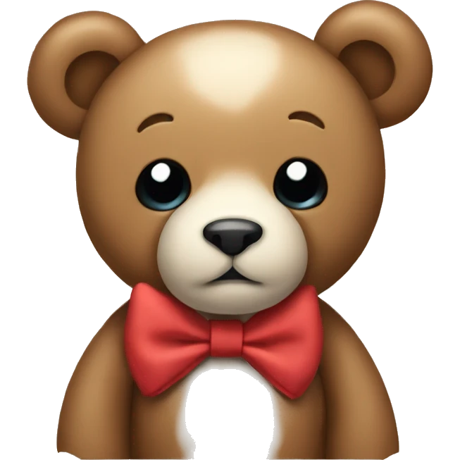 Teddy with a bow emoji