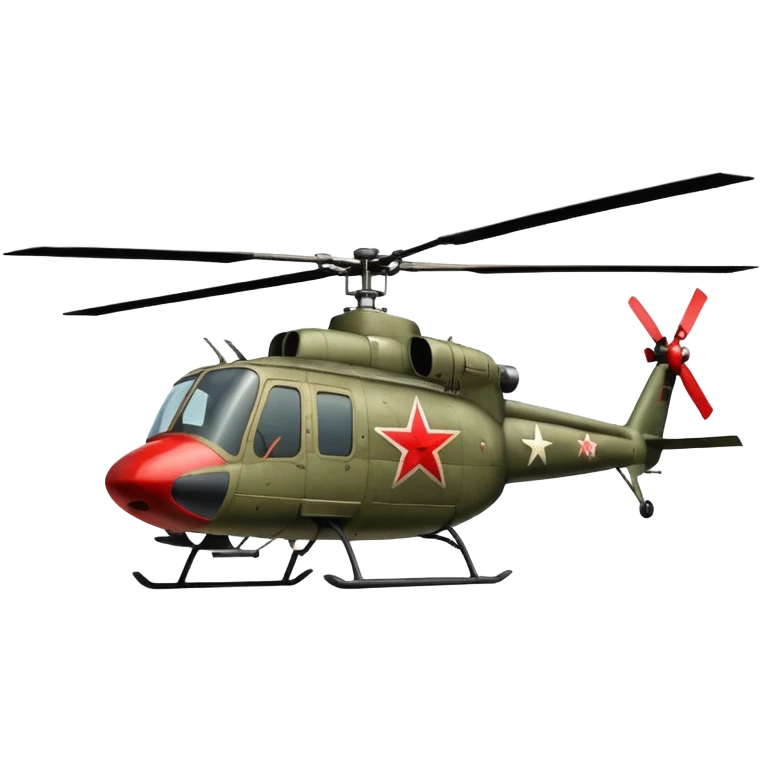 WW2 style helicopter with red star emoji