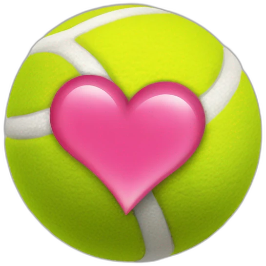 saint valentines day tennis ball emoji