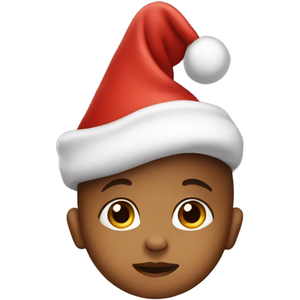 A baby with a Christmas hat  emoji