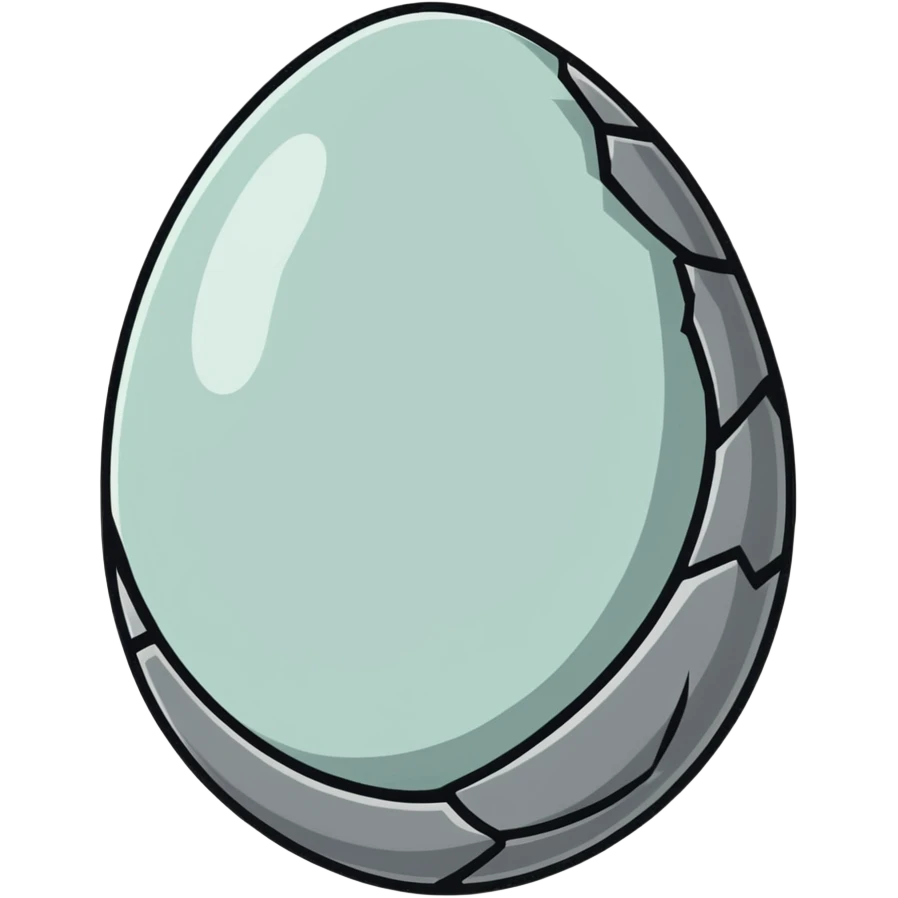 grey stone dragon egg with a crack emoji