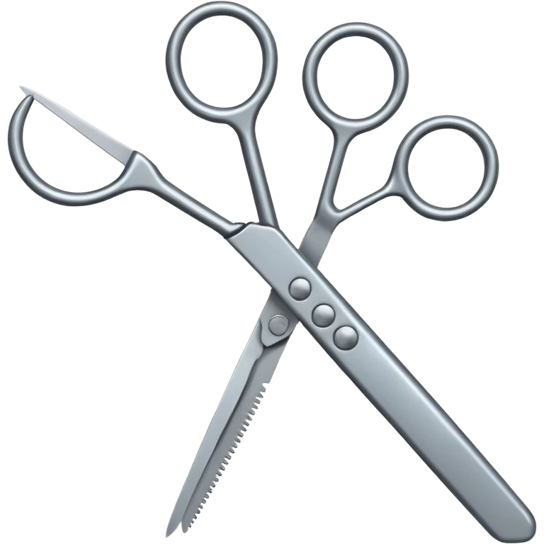 open scissors intertwined perpendicular emoji