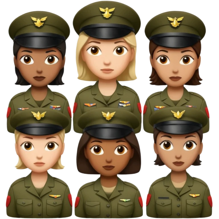 female soldiers emoji