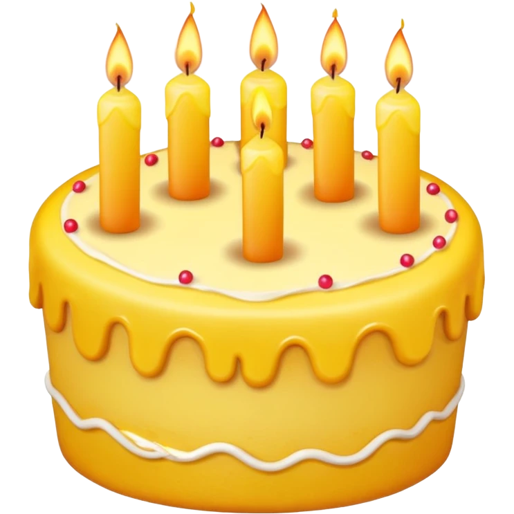 yellow birthday cake emoji
