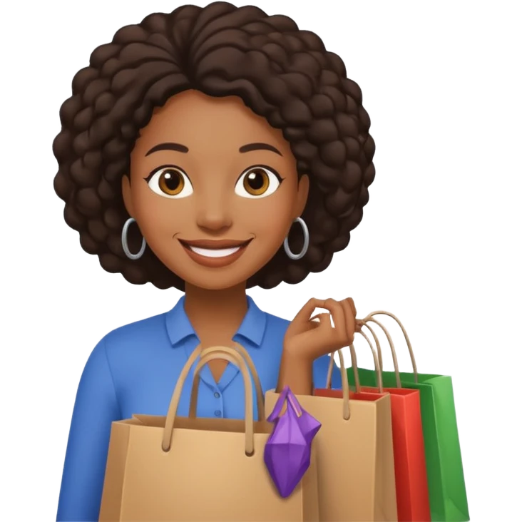 Market Shopper black woman emoji