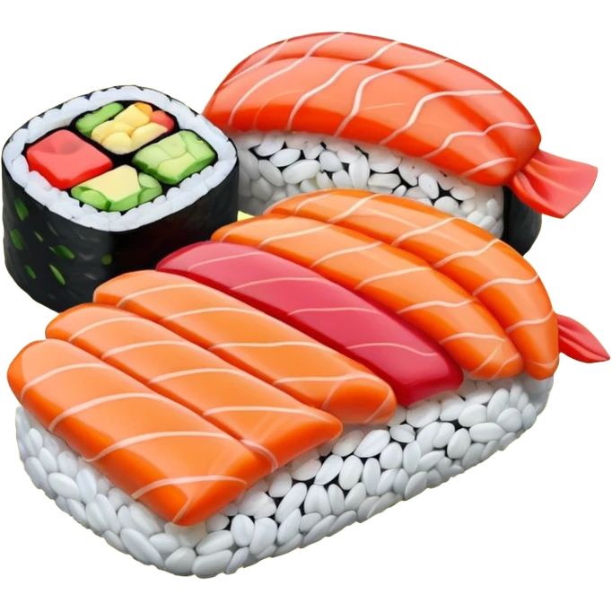 sushi with smile emoji