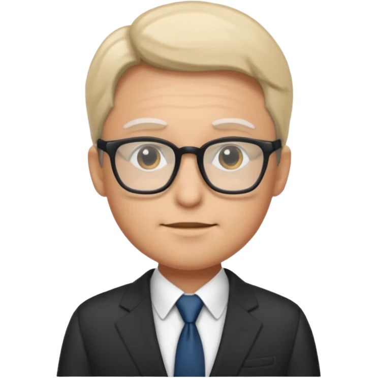 Person in suits wearing glasses emoji
