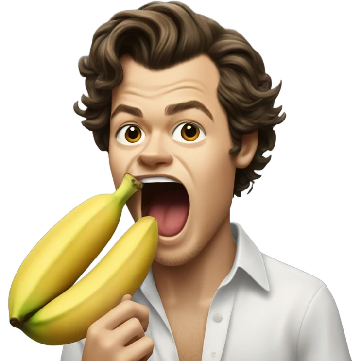 Harry styles eating a banana  emoji