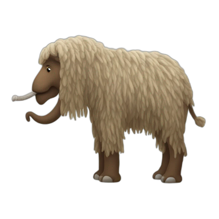 mammonth with wool emoji