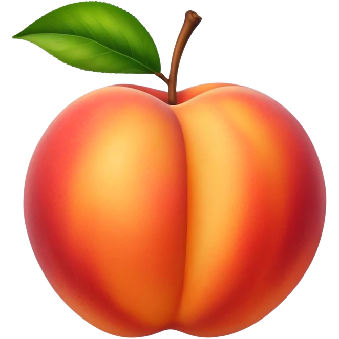 juicy ripe peach fruit emoji