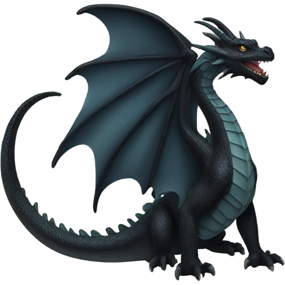 Black Morningstar tail dragon emoji