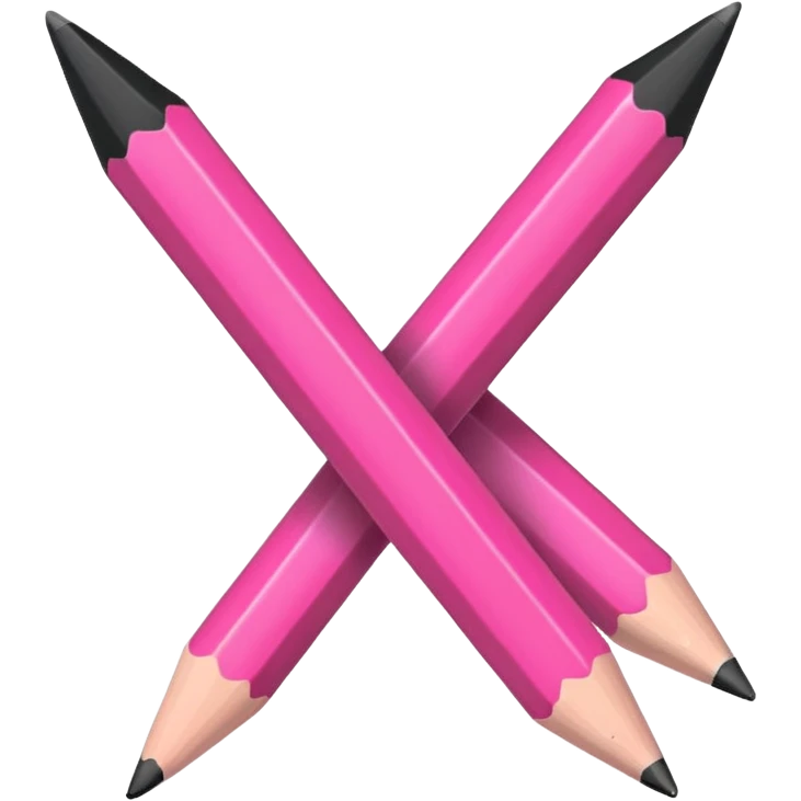2 pink and 3 black pencil emoji emoji