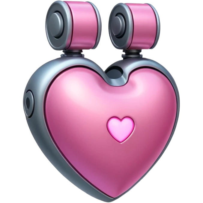 pink robotic heart emoji