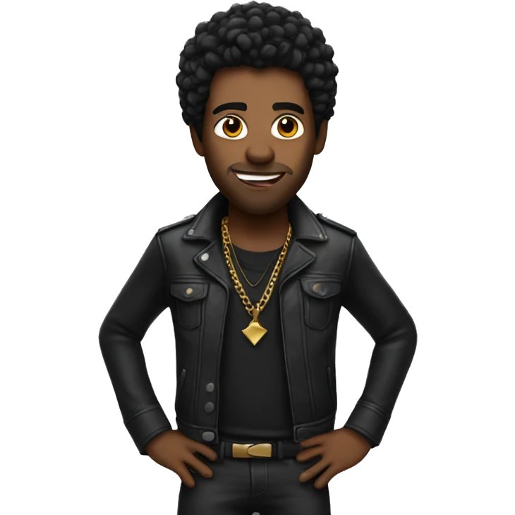 Black rockstar confident emoji