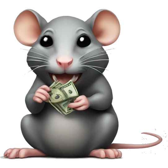 Money eating rat emoji