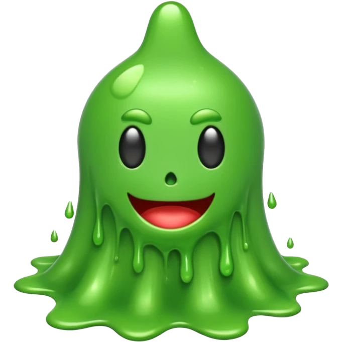 green dripping emoji