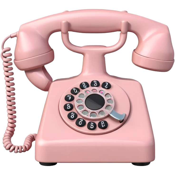 pale pink vintage telephone  emoji