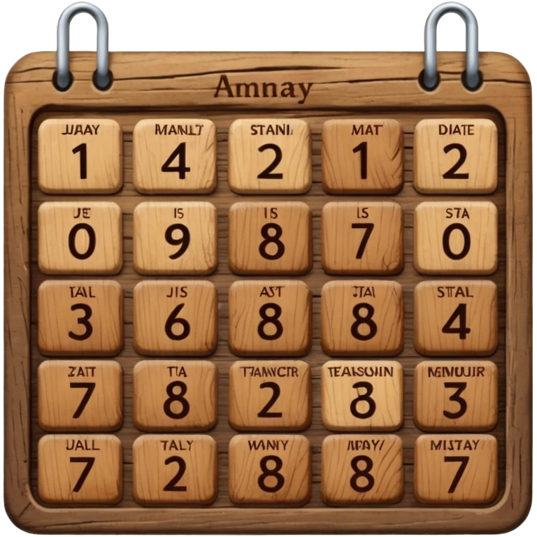 calendar wood emoji