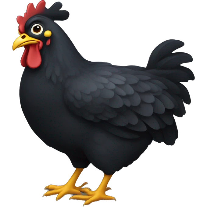black chicken emoji