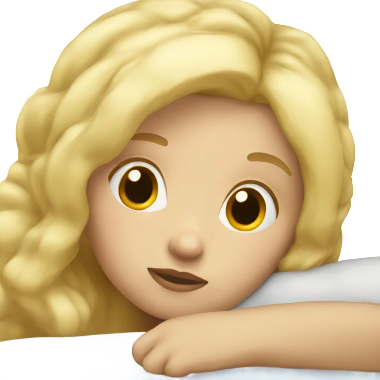 blondie girl sleeping emoji