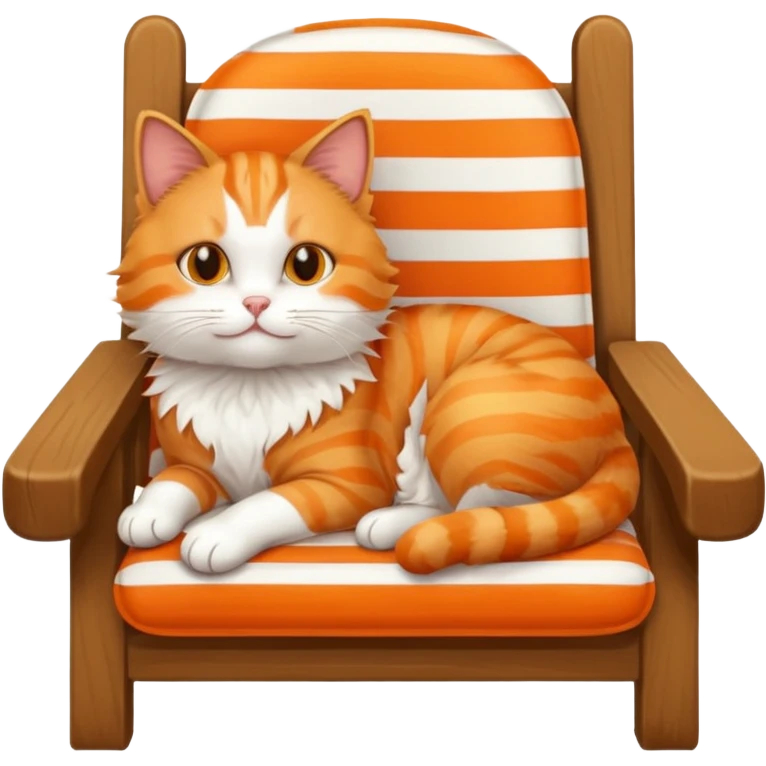 A cat laying on a chair emoji