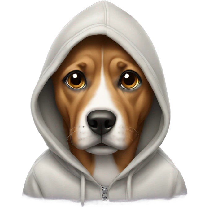 Dog wearing a hoodie  emoji