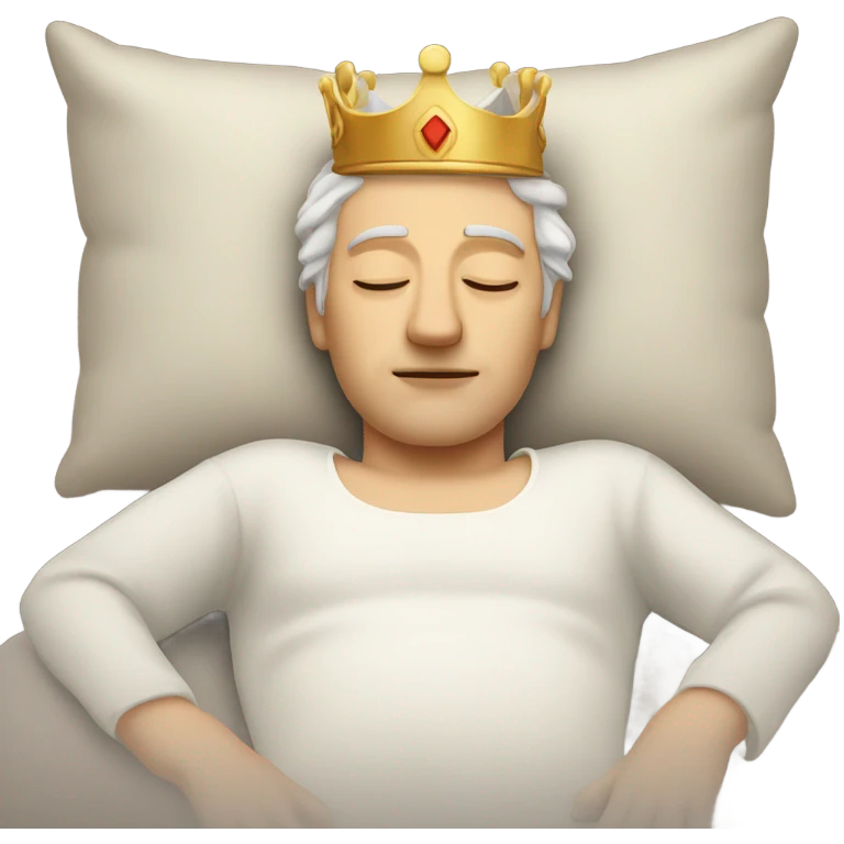 White king asleep emoji