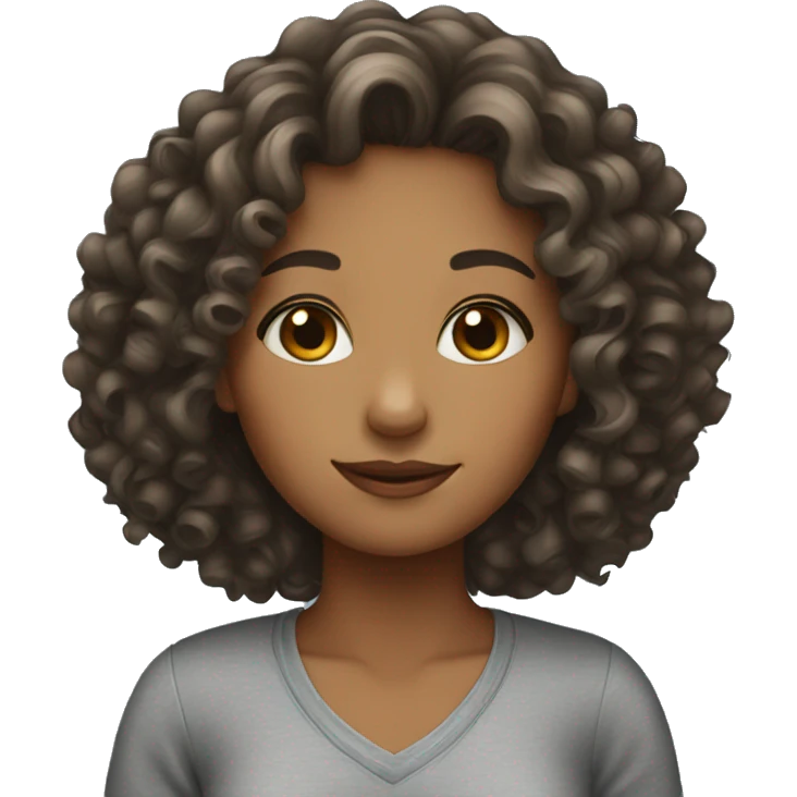 Curly hair girl emoji