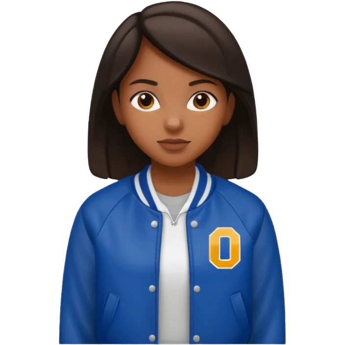 American female black highschool student emoji