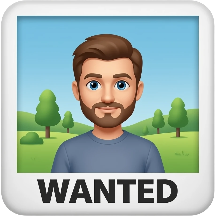 poster with an square for a picture and the text 'WANTED' at the bottom emoji